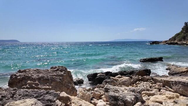 Amazing view of Pessada Beach, Cephalonia, Ionian Islands, Greece