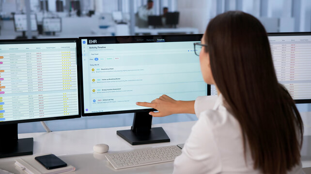 Healthcare Professional Reviews Patient Electronic Medical Records