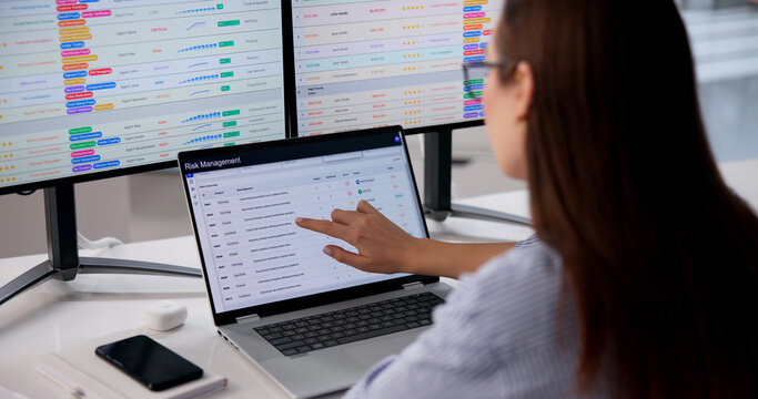 Woman Reviews Financial Data