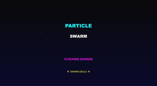 Particle swarm digital motion animation background, with glowing abstract