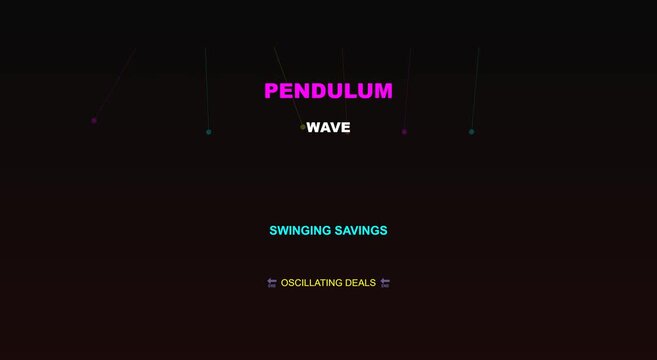 Pendulum wave kinetic motion animation for business marketing animation