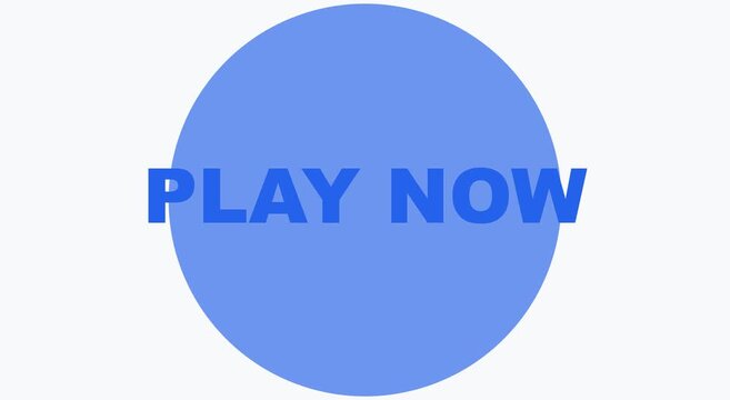 Play now button animation for interactive digital media user animation