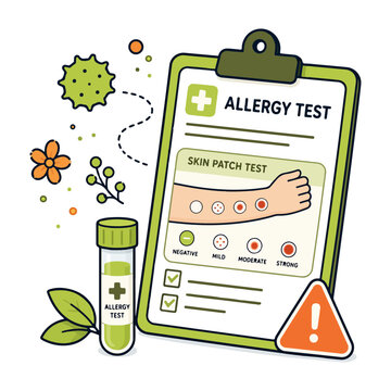 Allergy Skin Patch Test Illustration