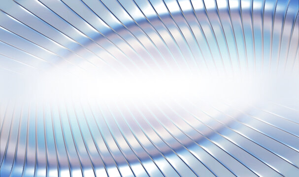 Abstract iridescent striped pattern background, wavy holographic purple blue stripes pattern, with copy space.