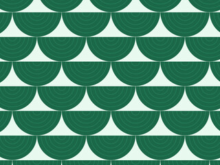 Classic Seigaiha Scale Pattern Japanese Wave Textile © iushakovsky