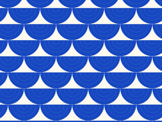 Overlapping Fan Scale Seigaiha Japanese Pattern Design © iushakovsky