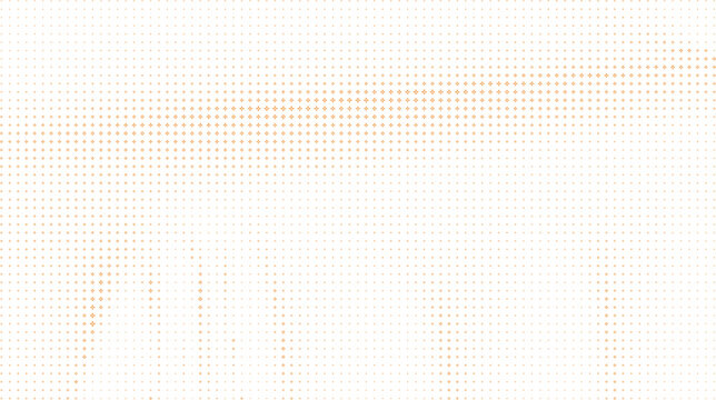 Orange Plus Sign Halftone Pattern White Background, Orange Plus Symbol Abstract Halftone Background