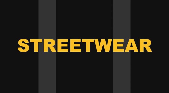 Streetwear bold typography motion for urban fashion branding animation