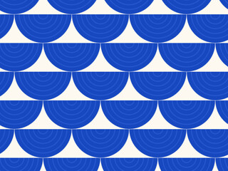 Japanese Auspicious Wave Seigaiha Pattern Elegant Design © iushakovsky