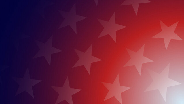This atmospheric vector background features softly glowing stars layered over a smooth cinematic gradient transitioning from deep navy blue to warm crimson red with subtle light haze and elegant grain