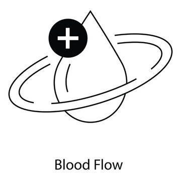 Blood vessel icon representing arterial flow and human physiological systems