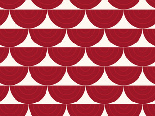 Classic Seigaiha Scale Pattern Japanese Wave Textile © iushakovsky
