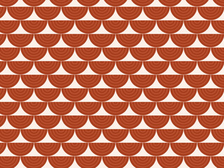Overlapping Fan Scale Seigaiha Japanese Pattern Design © iushakovsky