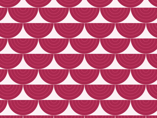 Classic Seigaiha Scale Pattern Japanese Wave Textile © iushakovsky
