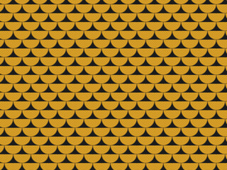 Overlapping Fan Scale Seigaiha Japanese Pattern Design © iushakovsky
