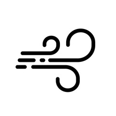 Obraz premium Wind blow swirl weather vector icon