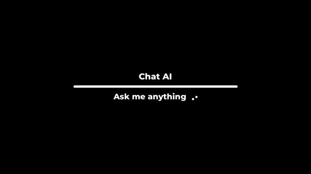 Chat AI Ask Me Anything Interface on Black White and Green Backgrounds.