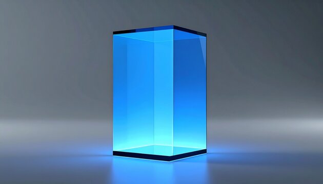 3d glass cube