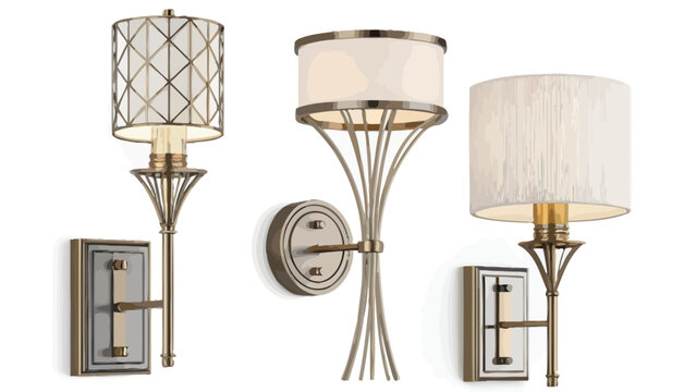 Elegant wall lamps with various shades