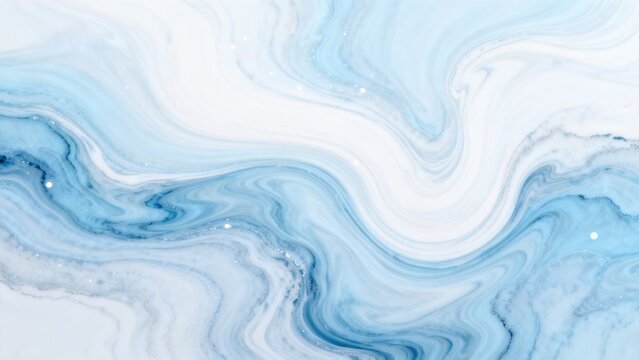 Blue and white swirling abstract pattern