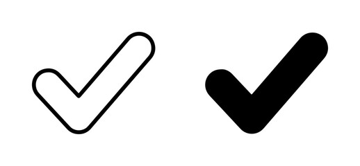 Checkmark Icons, Simple Tick Mark Vector Graphics, Approved Symbol Set © Sohan