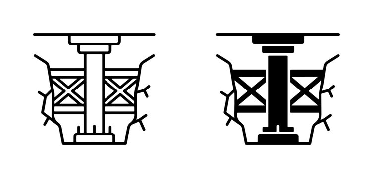 Cross-section of a valve, engineering diagram, technical illustration, industrial component