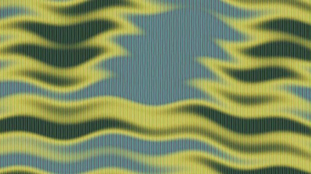 Abstract Wavy Interference Pattern Background With Glitch Effect And Moir&eacute; Illusion