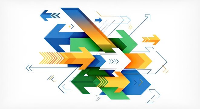 Abstract Colorful Arrows Background Design.