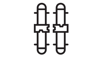 Fototapeta premium Lock icons with bold outline style for security access control and safe protection interface design featuring locked, authentication, privacy with