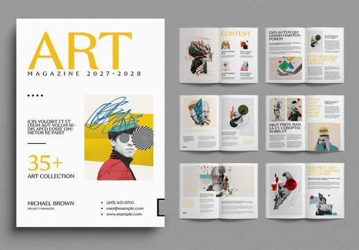 Art Magazine Design Layout