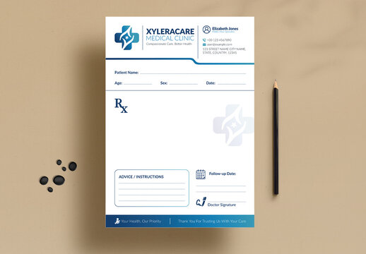 Doctor Prescription Pad Layout