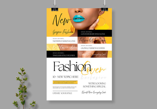 Modern Fashion Magazine Cover Template