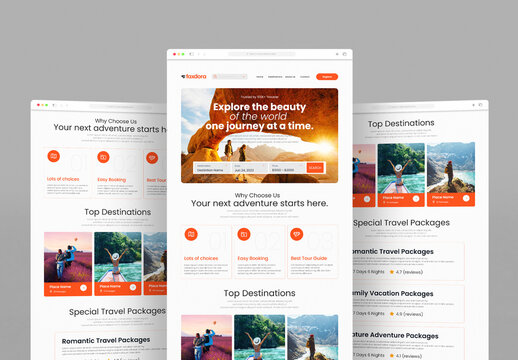 Travel Agency Landing Page Template