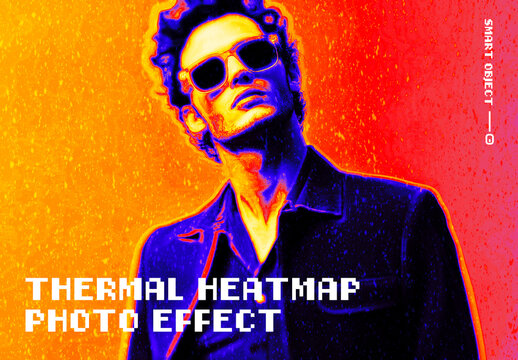 Vibrant Thermal Heatmap Duotone Photo Effect