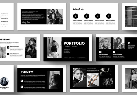 Minimal Portfolio Presentation Template Layout