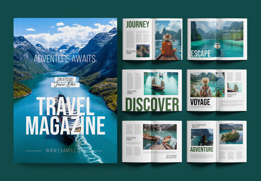 Modern Travel Magazine Design