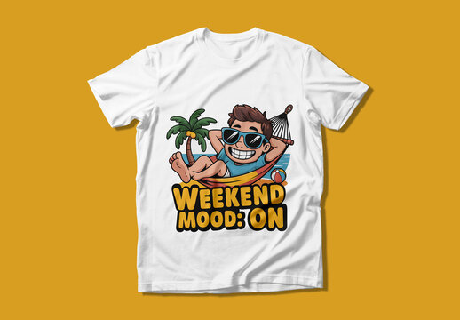Weekend Mood On Funny Summer T Shirt Design