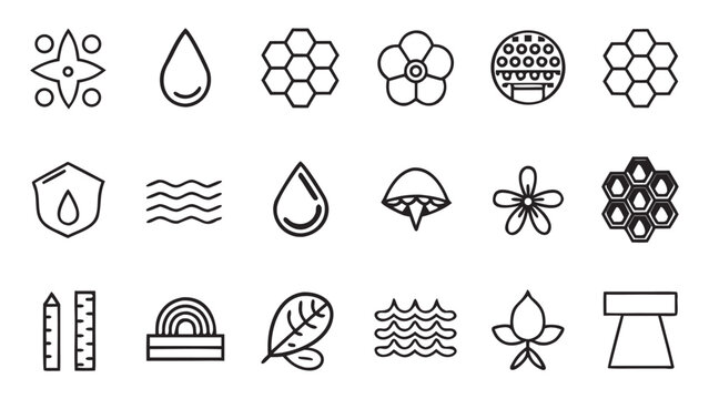 Bio-mimicry Engineering and Nature-Inspired Tech Icons.
