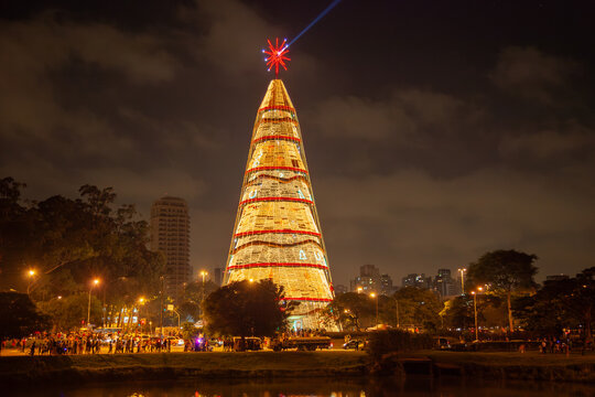 Ibirapuera Christmas Tree in S&atilde;o Paulo, Brazil