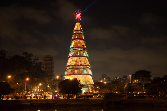 Ibirapuera Christmas Tree in S&atilde;o Paulo, Brazil
