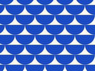 Seigaiha Japanese Scale Pattern Traditional Wave Design © iushakovsky