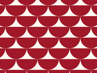 Classic Seigaiha Scale Pattern Japanese Wave Textile © iushakovsky