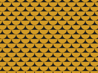 Overlapping Fan Scale Seigaiha Japanese Pattern Design © iushakovsky