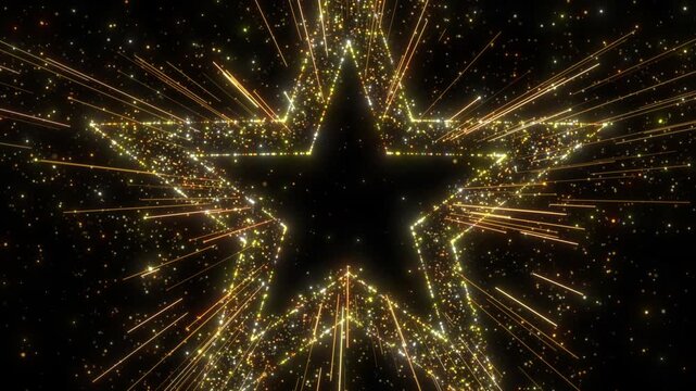 luxury gold award ceremony background star particles loop