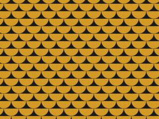 Classic Seigaiha Scale Pattern Japanese Wave Textile © iushakovsky