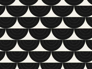 Classic Seigaiha Scale Pattern Japanese Wave Textile © iushakovsky