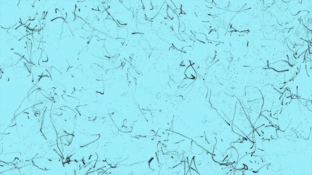 Black abstract squiggles, creative artistic background, 4K 