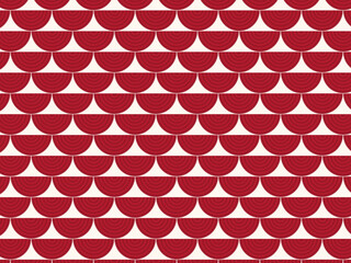 Overlapping Fan Scale Seigaiha Japanese Pattern Design © iushakovsky