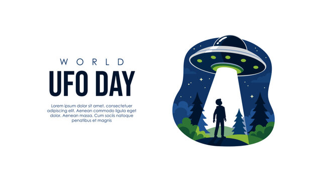 vector world ufo day poster template