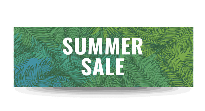 Summer sale banner advertisement sign.
